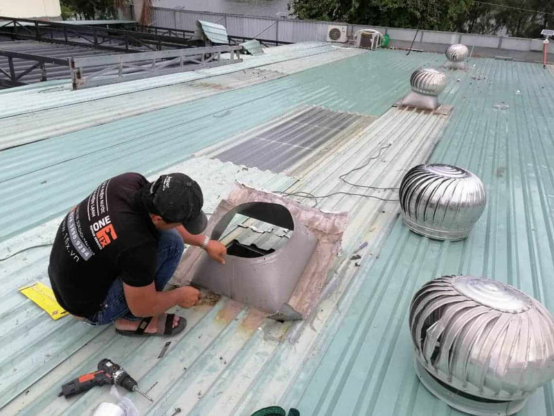 Thi công lắp đặt Quả cầu hút nhiệt tại Biên Hòa